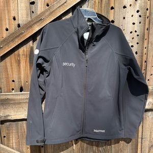 Marmot Men's Softshell Black Rain Jacket size Large Salesforce Security